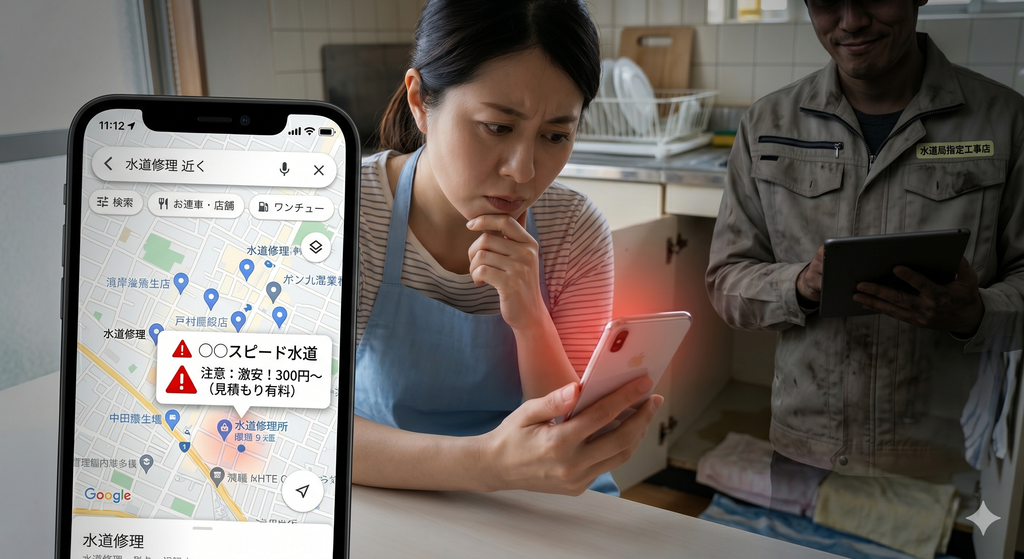 2. 「近さ」だけで選ぶのは危険!悪徳水道業者を回避する3つのポイント