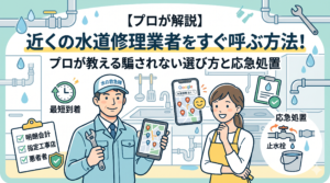 【プロが解説】近くの水道修理業者をすぐ呼ぶ方法!騙されない選び方と応急処置